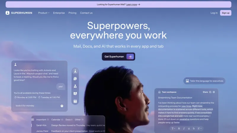 CTA Section — Superhuman, Productivity UI