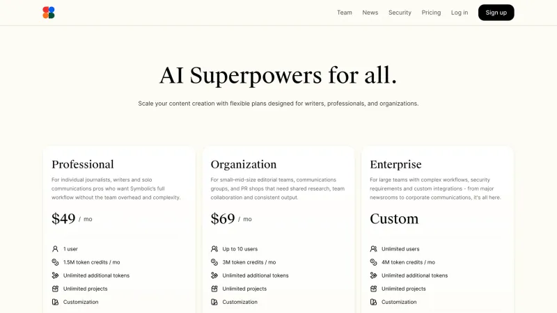 Symbolic — Pricing, скриншот 2/4