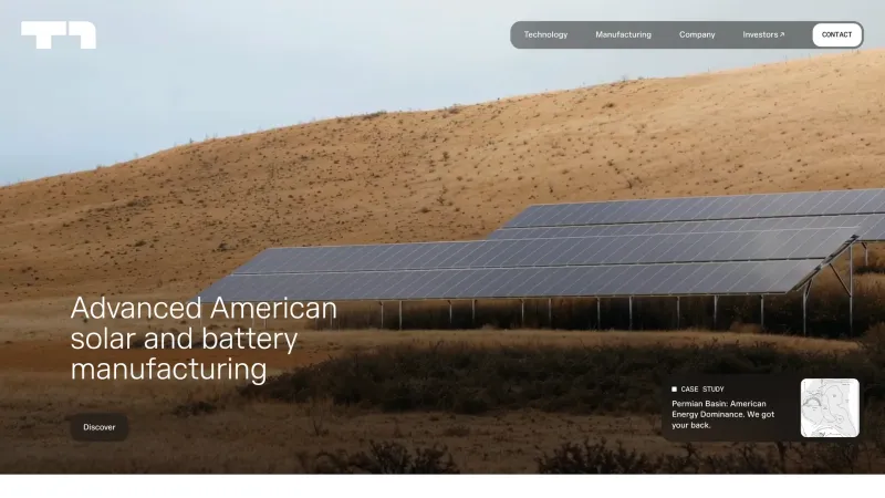 About — T1 Energy, Technology UI