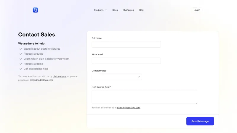 ToDesktop — Contact, скриншот 2/6
