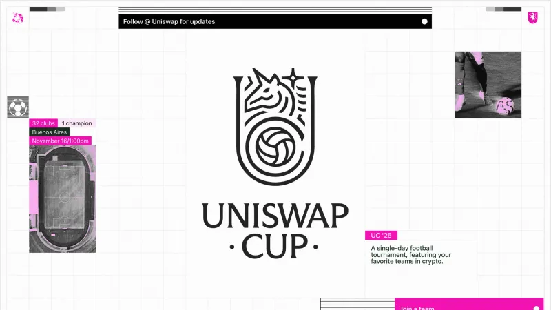 Uniswap Cup — Features, Footer Section, скриншот 2/2