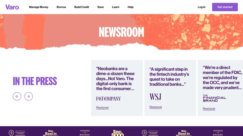 Blog — Varo Bank, Fintech UI