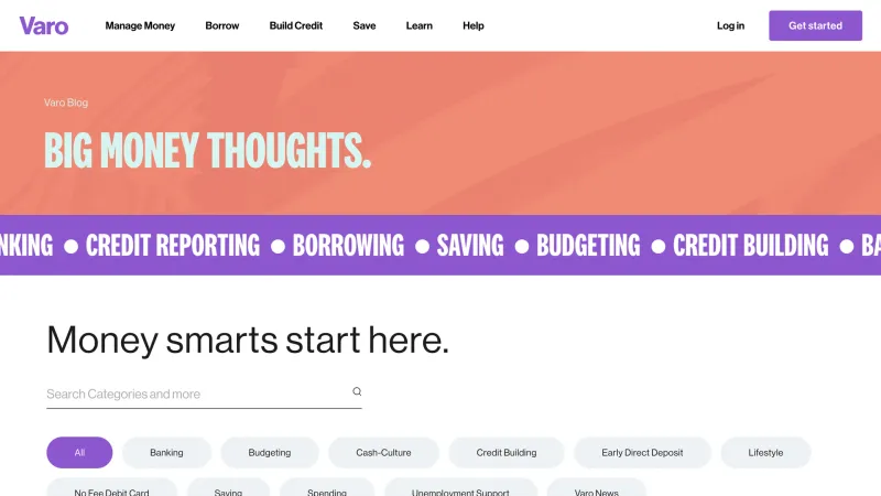 Blog — Varo Bank, Fintech UI