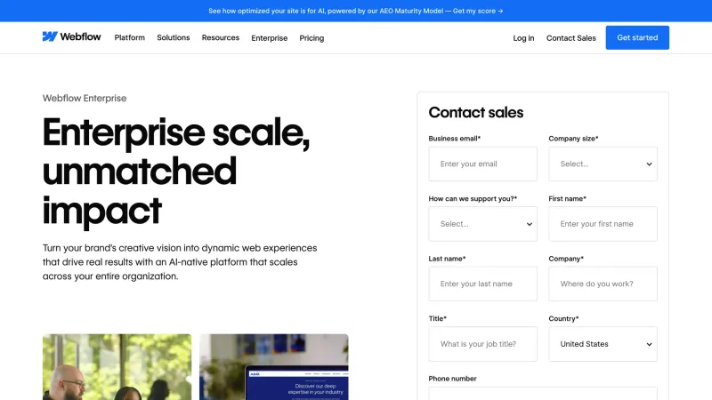 Webflow — Contact, скриншот 5/12