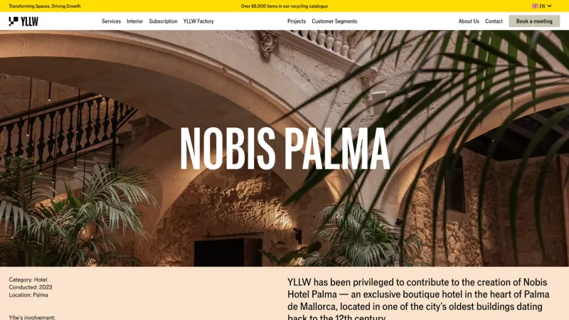 YLLW — CTA Section, Showcase Section, скриншот 11/11