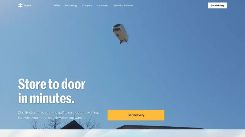 Hero Section — Zipline, Developer Tools UI