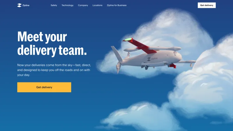 Hero Section — Zipline, Developer Tools UI