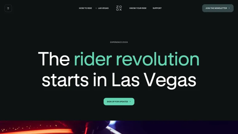 Zoox — Features, Hero Section, скриншот 6/6