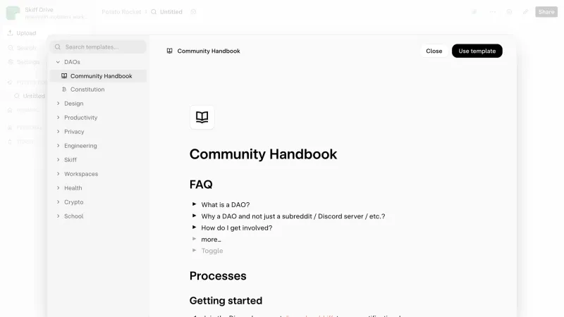 Skiff — Security, интерфейс, скриншот 9/650