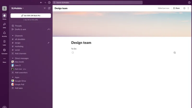 Slack — Communication UI, screenshot 1009