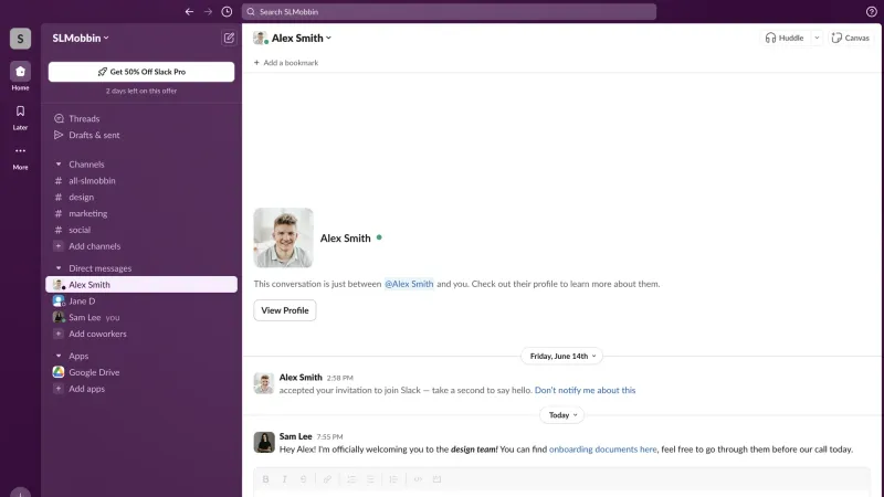 Slack — Communication UI, screenshot 1011