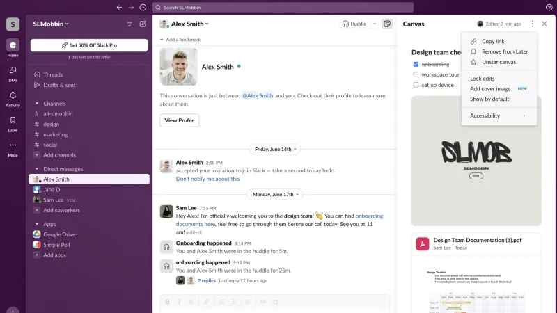 Slack — Communication UI, screenshot 1019