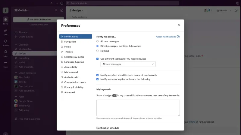 Slack — Communication UI, screenshot 1025