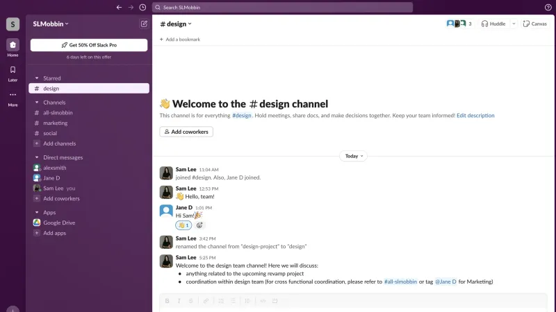 Slack — Communication UI, screenshot 1042