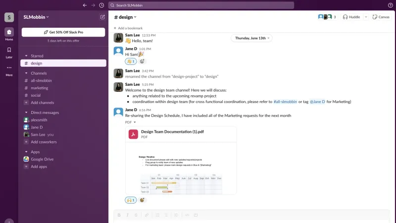 Slack — Communication UI, screenshot 1044