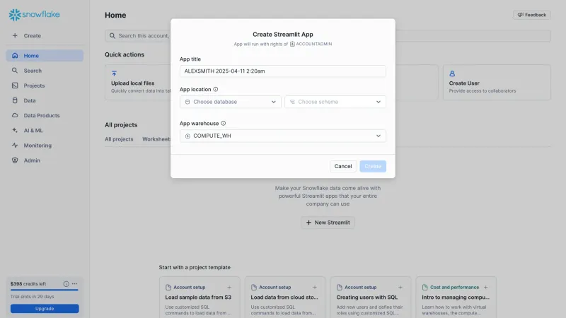 Snowflake — Analytics, интерфейс, скриншот 4/352