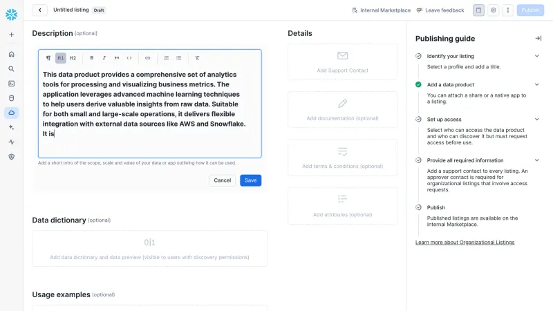 Snowflake — Analytics, интерфейс, скриншот 12/352