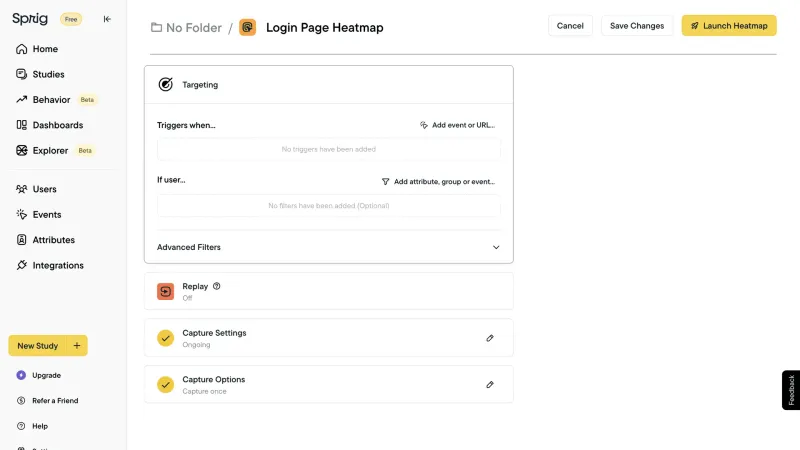 Sprig — Analytics, интерфейс, скриншот 10/420