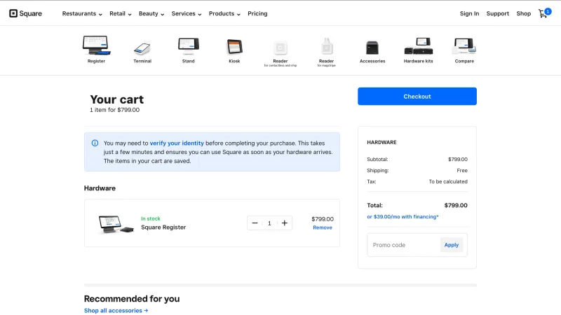 Square — Fintech, интерфейс, скриншот 1062