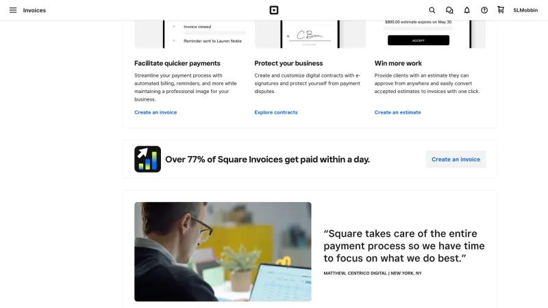 Square — Fintech, интерфейс, скриншот 1115