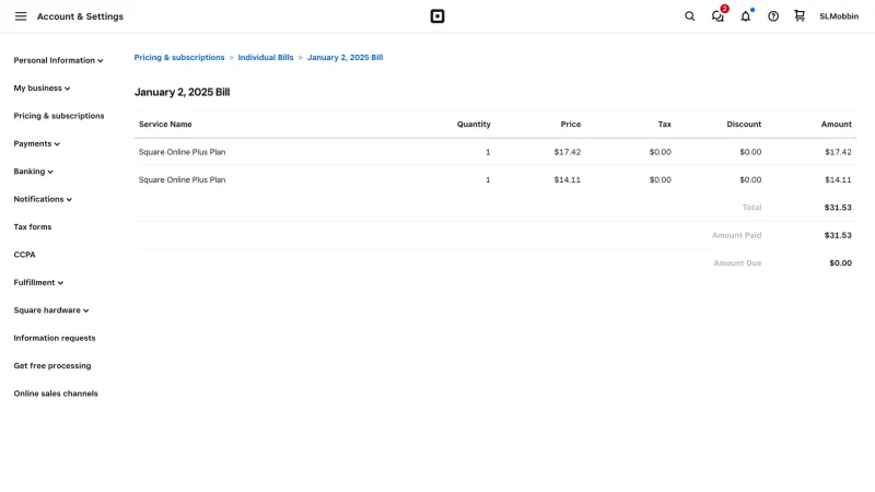 Square — Fintech, интерфейс, скриншот 1133