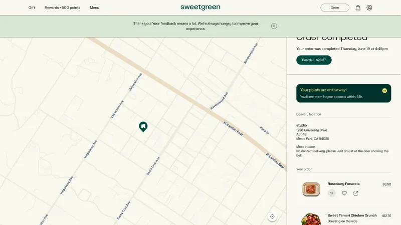 Sweetgreen — Food & Drink, интерфейс, скриншот 3/166