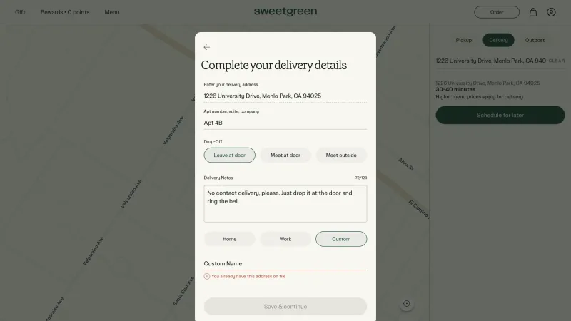 Sweetgreen — Food & Drink, интерфейс, скриншот 4/166