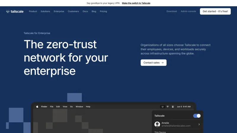 Tailscale — Developer Tools, интерфейс, скриншот 9/266