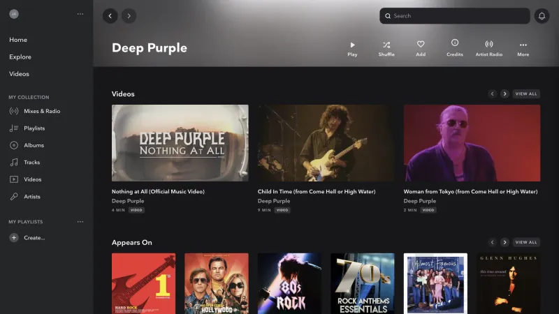 TIDAL — Entertainment, интерфейс, скриншот 7/485