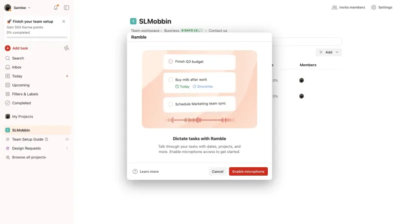 Todoist — Productivity, интерфейс, скриншот 3/364