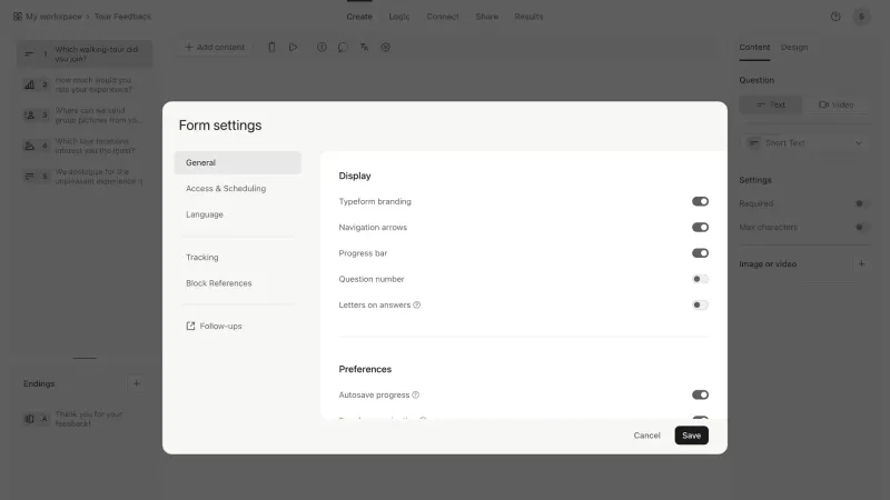Typeform — Marketing, интерфейс, скриншот 3/430