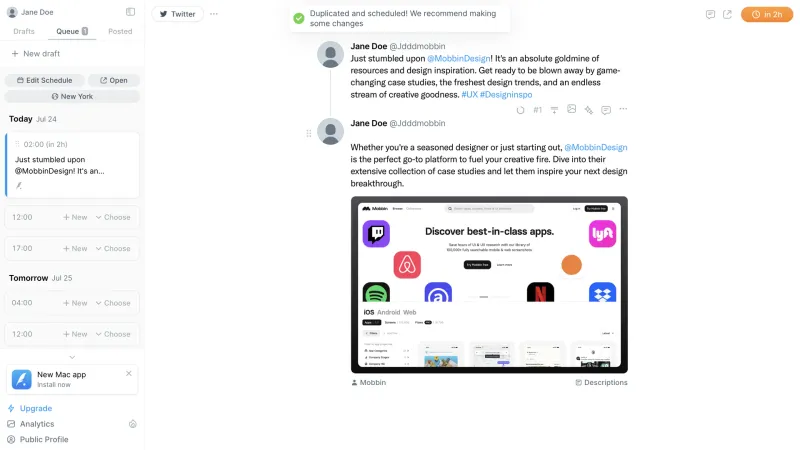 Typefully — Marketing, интерфейс, скриншот 12/339