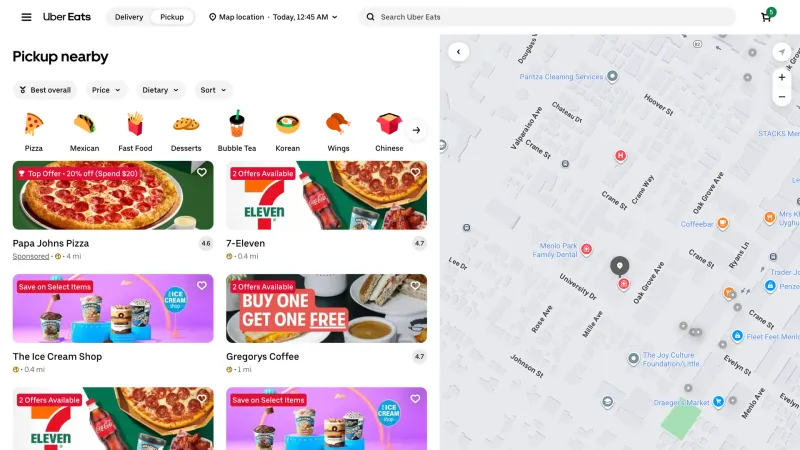 Uber Eats — Food & Drink, интерфейс, скриншот 4/256