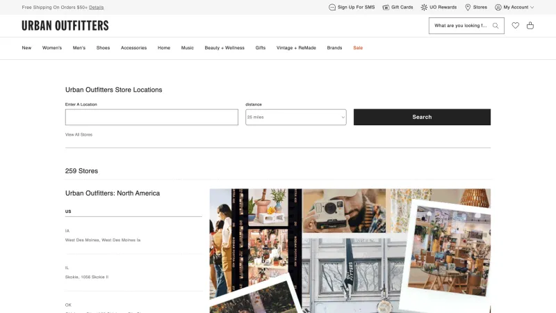 Urban Outfitters — E-commerce, интерфейс, скриншот 2/153
