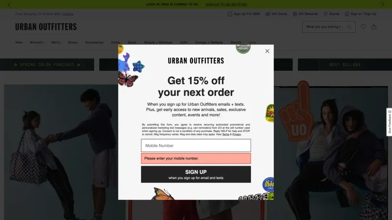 Urban Outfitters — E-commerce, интерфейс, скриншот 8/153