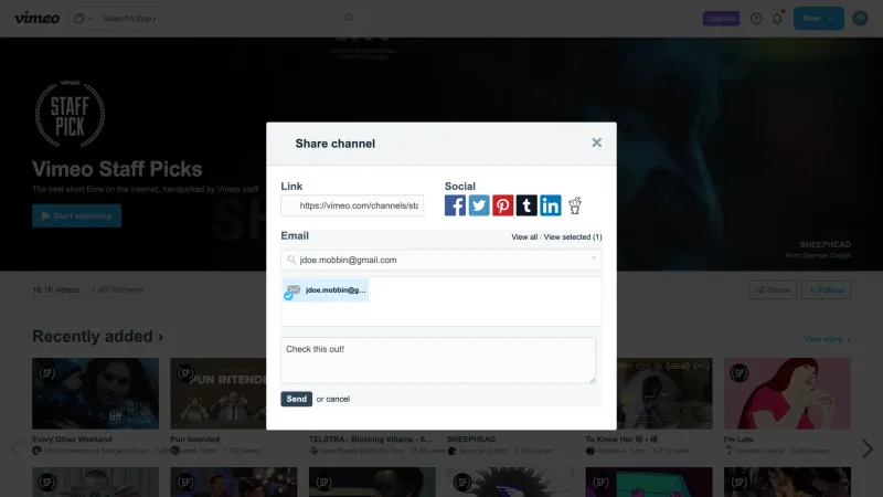 Vimeo — Entertainment, интерфейс, скриншот 11/457