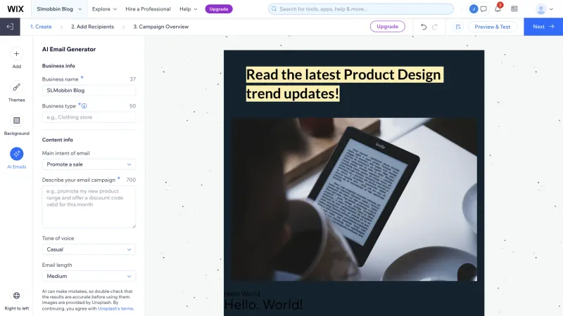 Wix — Design, интерфейс, скриншот 1065