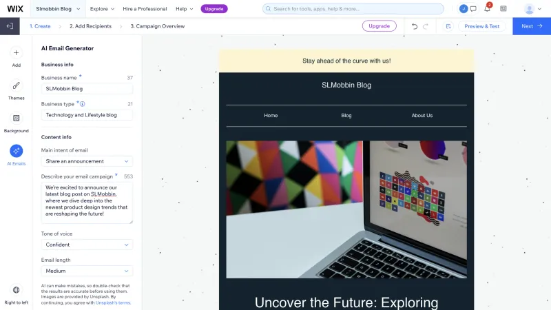 Wix — Design, интерфейс, скриншот 1066