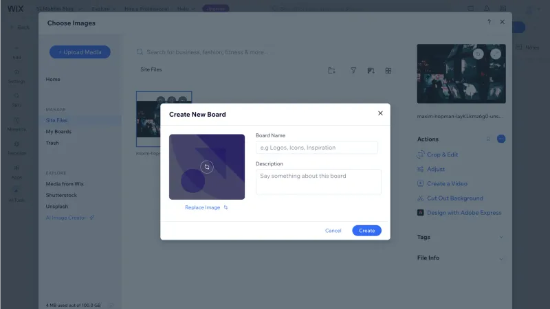 Wix — Design, интерфейс, скриншот 1094