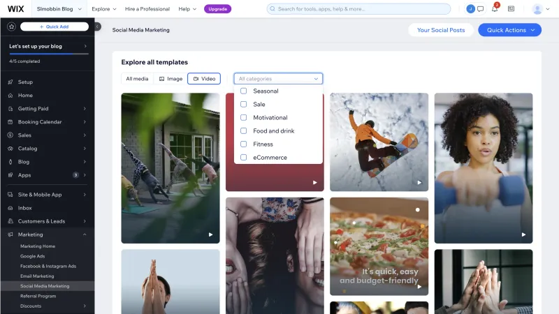 Wix — Design, интерфейс, скриншот 1110