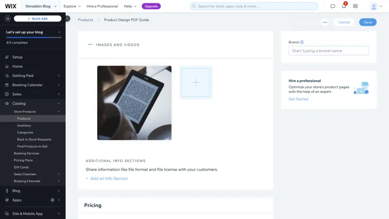 Wix — Design, интерфейс, скриншот 1118