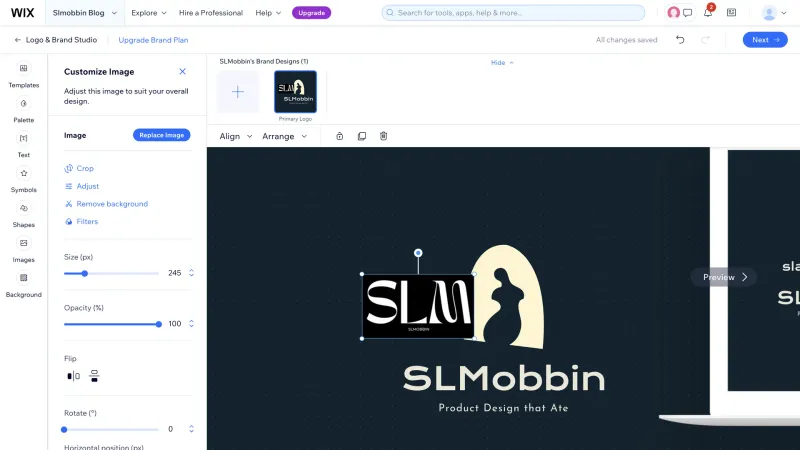 Wix — Design, интерфейс, скриншот 1136