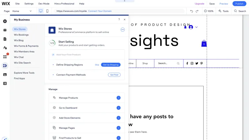 Wix — Design, интерфейс, скриншот 1137