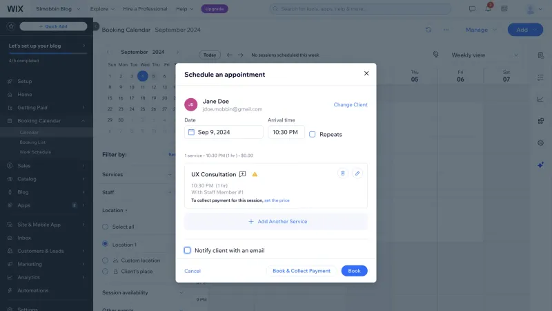 Wix — Design, интерфейс, скриншот 1149