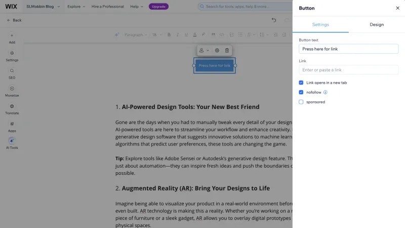 Wix — Design, интерфейс, скриншот 1183