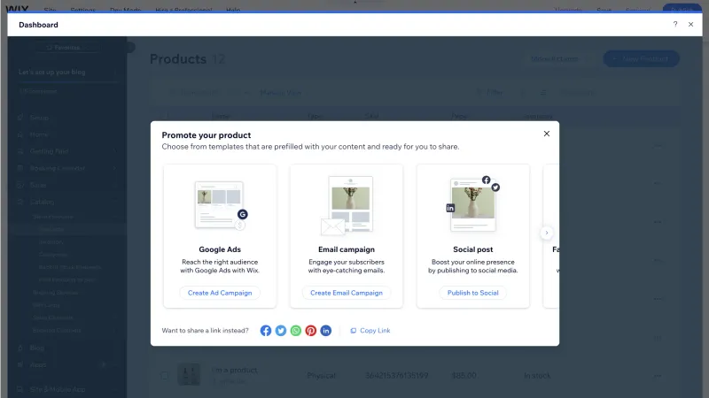 Wix — Design, интерфейс, скриншот 1200