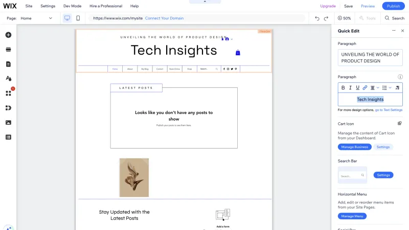 Wix — Design, интерфейс, скриншот 1215