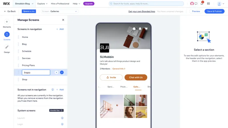 Wix — Design, интерфейс, скриншот 1247