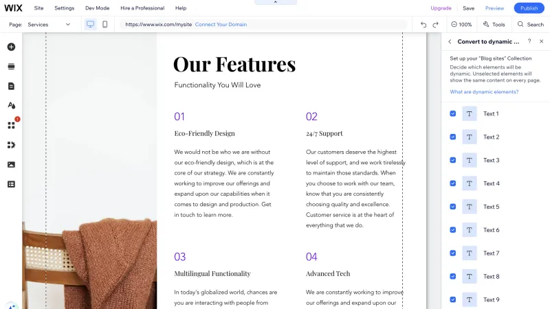 Wix — Design, интерфейс, скриншот 1262