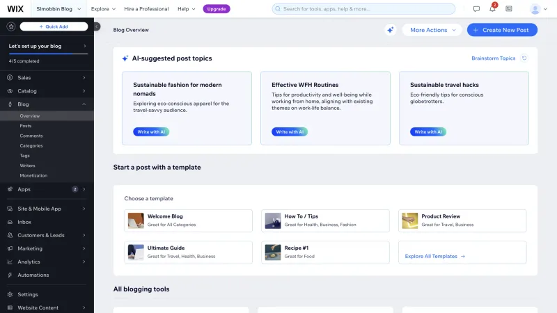 Wix — Design, интерфейс, скриншот 1290